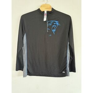 Carolina Panthers NFL Men's 3XLlQuarter Zip Pullover Black TX3 Cool